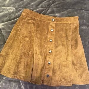 She & Sky Button Skirt